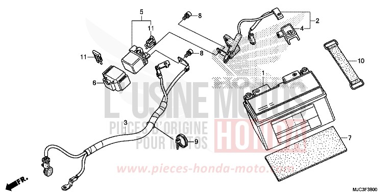 BATTERIE de CBR600RR ABS ROSS WHITE (NH196) 2013